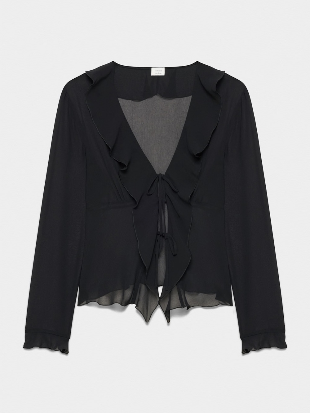 Aritzia Wilfred Black Frenchy Blouse Size Small